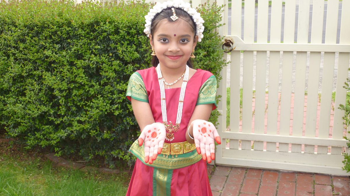 Shriya, aged five, at her first dance concert, 2013