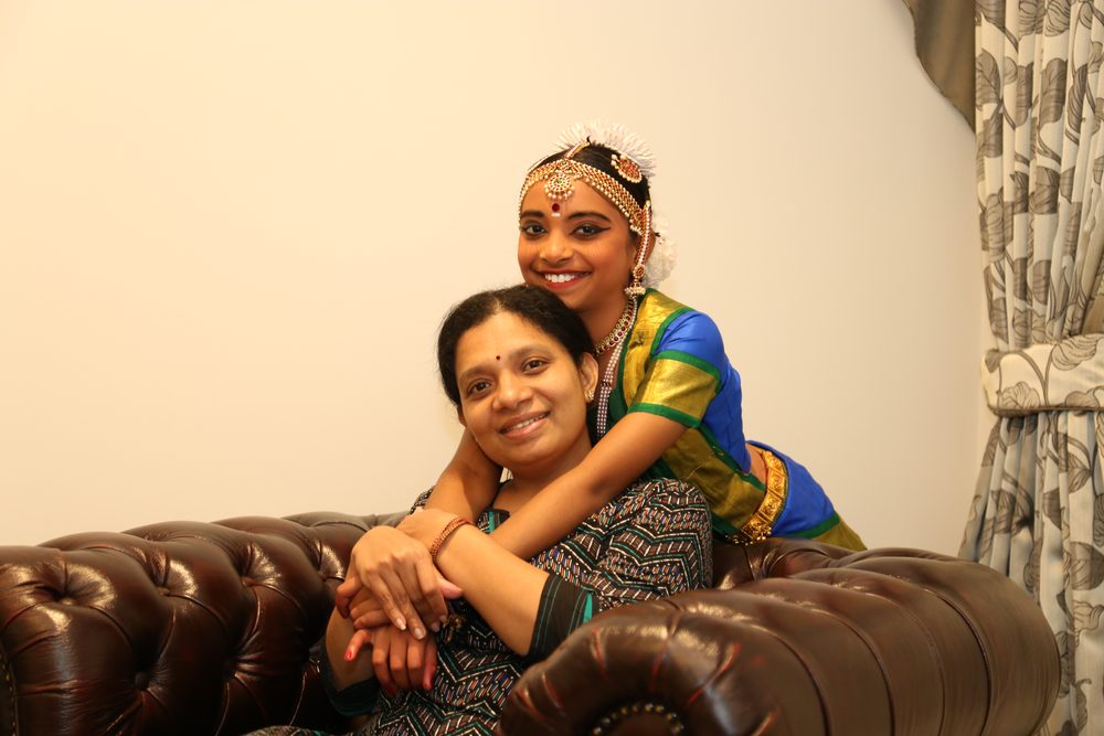 Shriya with her mother