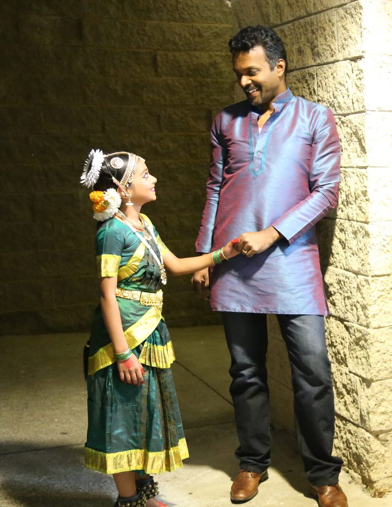 Shriya with her father