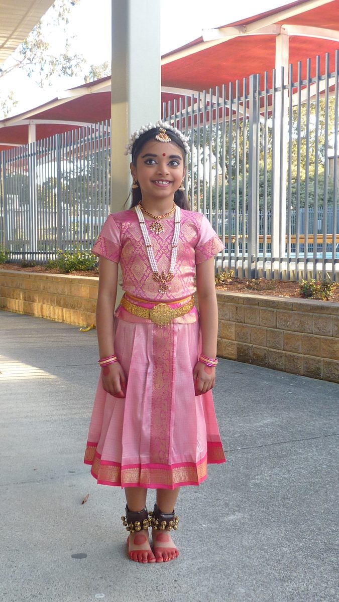 Shriya in pink costume, second year