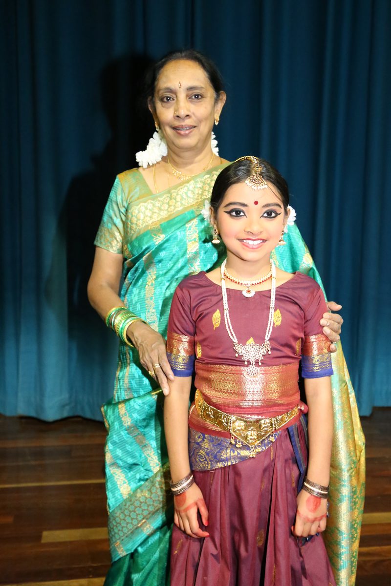Shriya in costume with her brother, third year